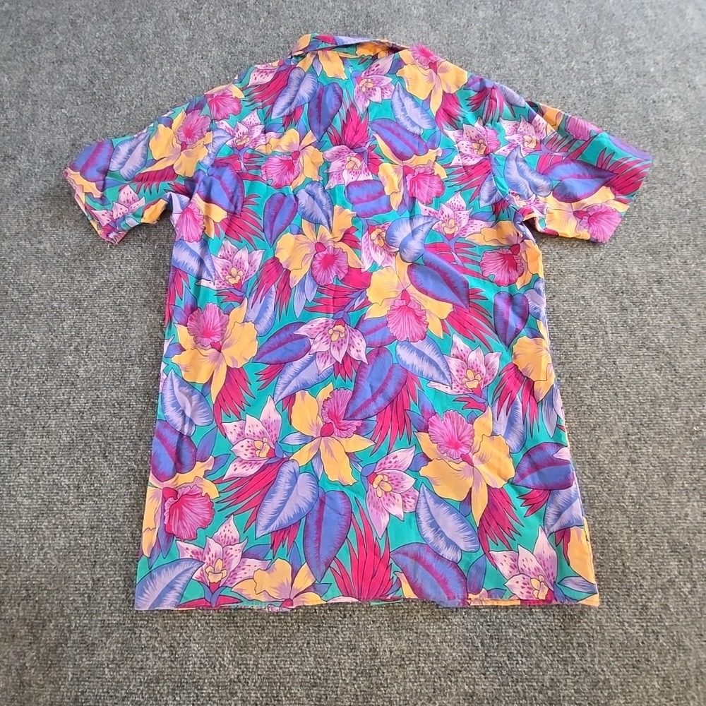 Vintage Wrangler Shirt Mens Large Multi Color Floral All Over Print USA Made - Picture 9 of 9